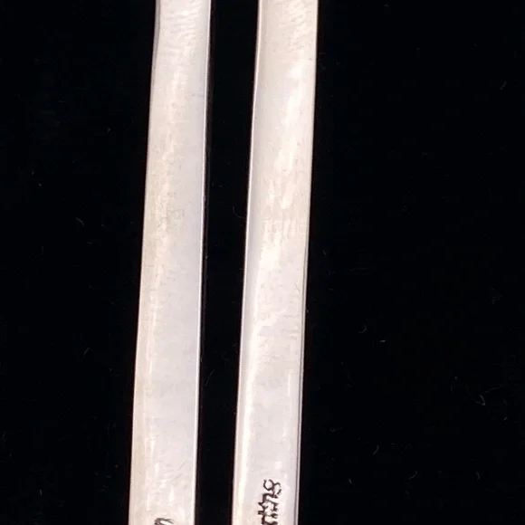 Sterling Silver Earrings Turquoise Inlaid 2” Length Fish Hook Back New - Picture 3 of 8